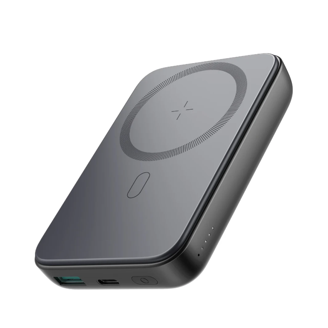 Joyroom JR-W020 20W Mini Magnetic Wireless Power Bank 10000mAh Multi Security Protection (With USB to Type-C 0.25m Cable) - Black
