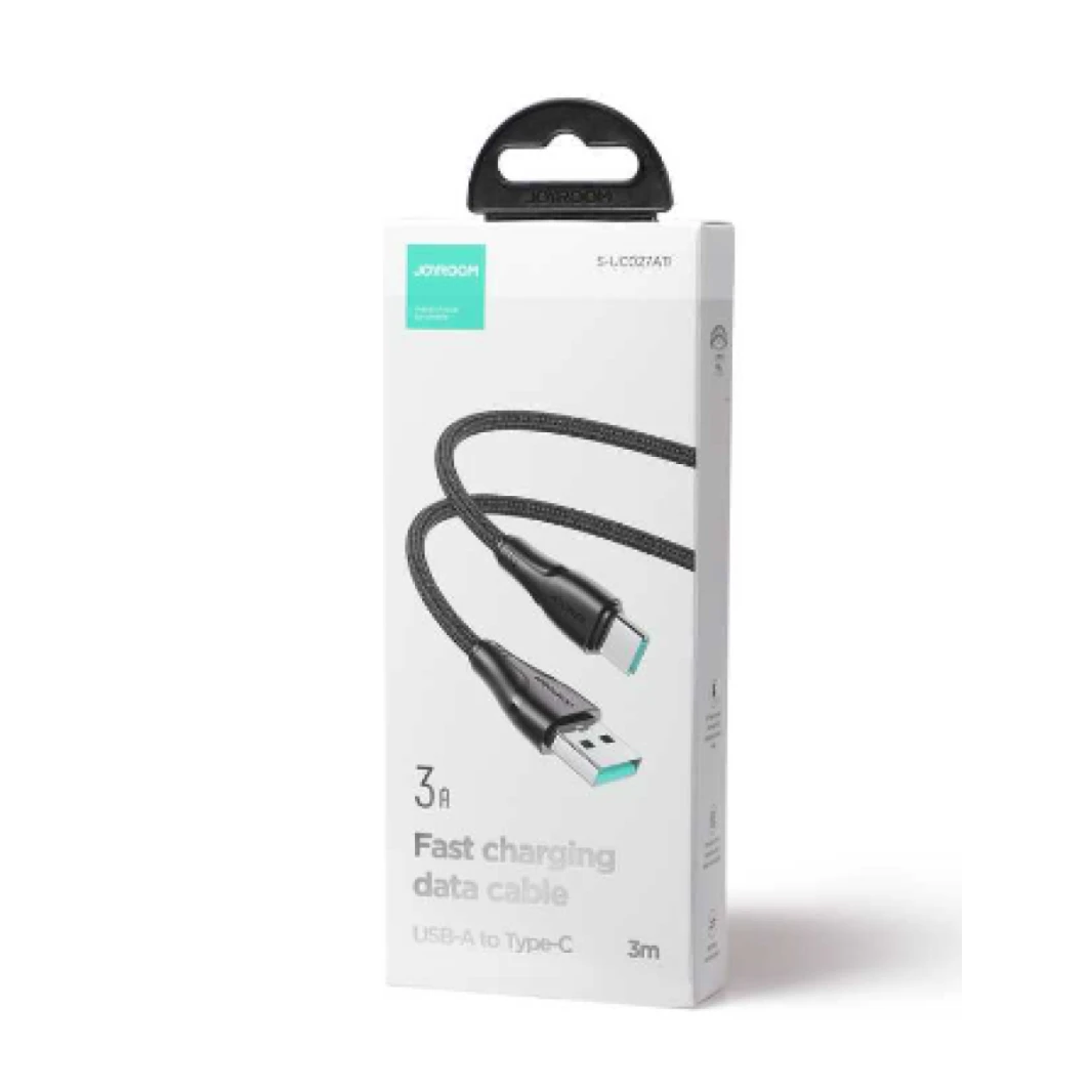 Joyroom USB - USB C 3A cable Surpass Series for fast charging and data transfer 1.2 m black (S-UC027A11)