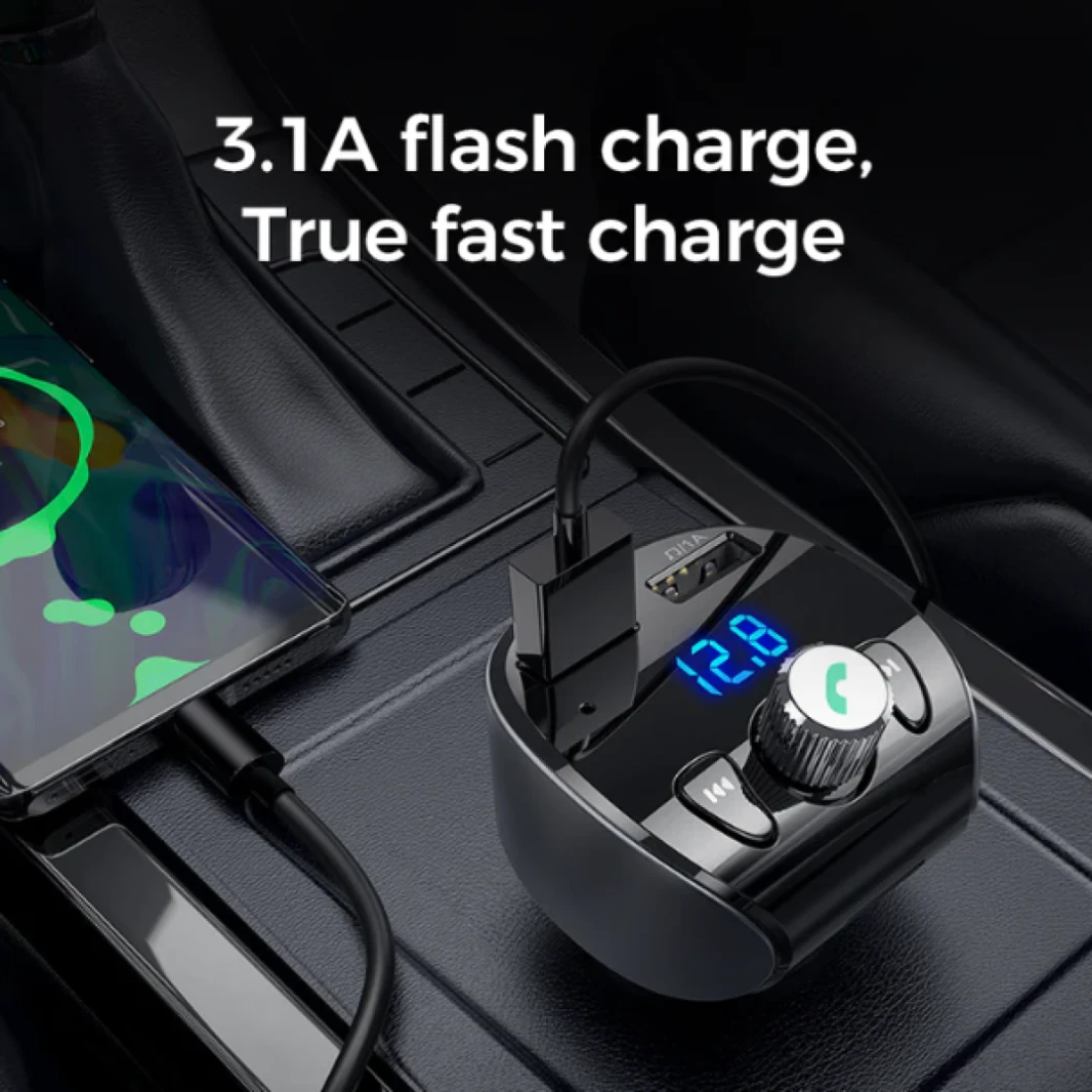 JOYROOM JR-CL02 Multi-Function Bluetooth MP3 Player QC3.0 Quick Charge Car Charger / 18 Moths Warranty