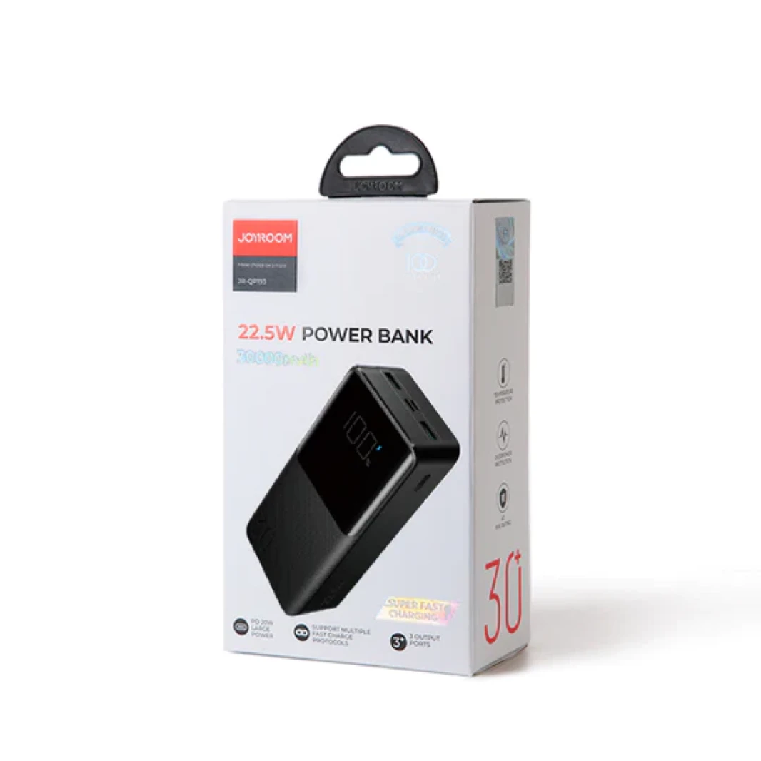 Joyroom JR-QP193 30000mah 22.5W fast charging powerbank with LCD display 1Year Warranty