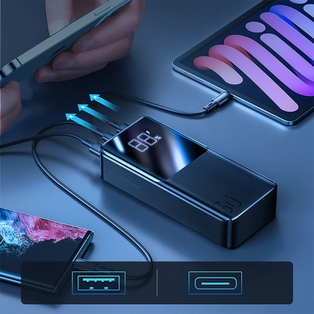 Joyroom JR-QP193 30000mah 22.5W fast charging powerbank with LCD display 1Year Warranty