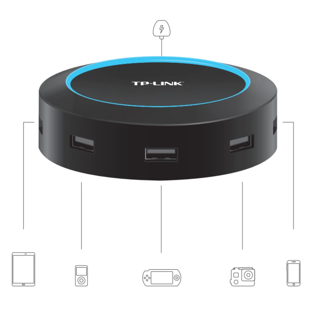 TP-LINK DAPTER 25W 5-Port Hub Smartphones & 5-Port USB