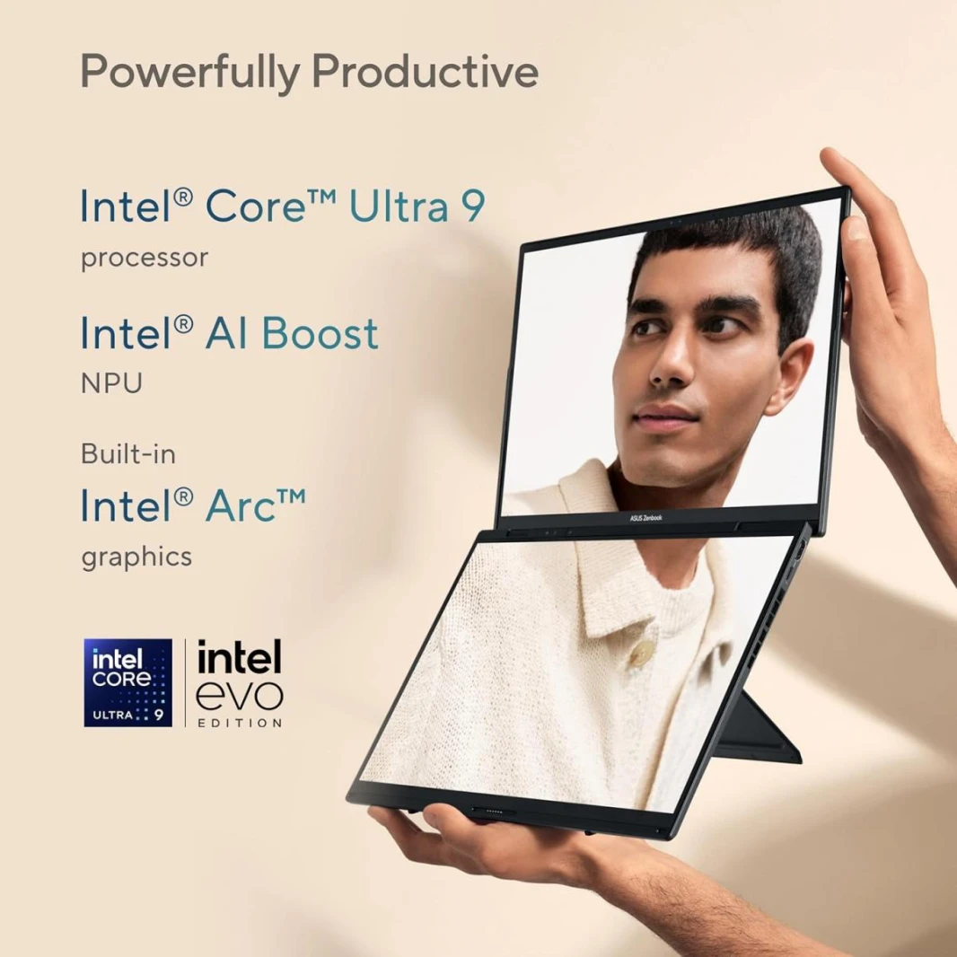 New Laptop ASUS Zenbook Duo OLED |Intel® Core™ Ultra 9 Processor 285H , 32GB DDR5X  ,2TB SSD, 14.0-inch Double Screen 3K OLED Backpack, Sleeve & ASUS Pen 4 MODE STYLE | Win 11 Home