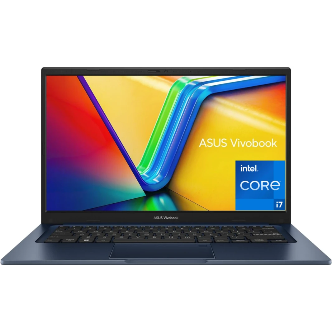 Laptop ASUS Vivobook 14 Intel Core™ i7-1355U 10-Cores Processor 8GB DDR4 Upgradable 14" FHD IPS 250nits Display - Quiet Blue