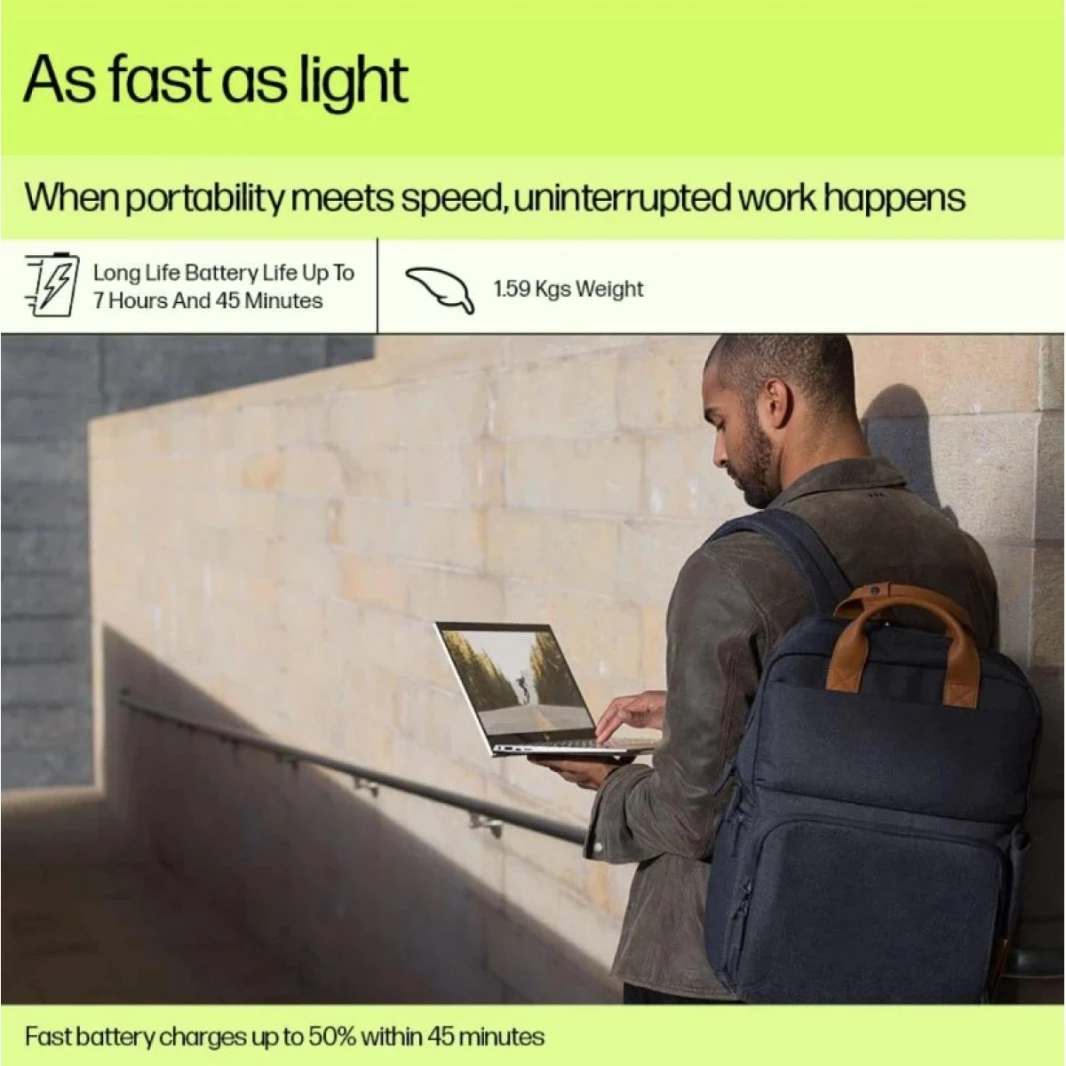 HP Laptop 15-fd1017ne Intel® Core™ Ultra 5 125H High-Preform. Processor Up to 4.5 GHz,16 GB DDR5, 15.6" FHD IPS Micro Edge - Natural Silver