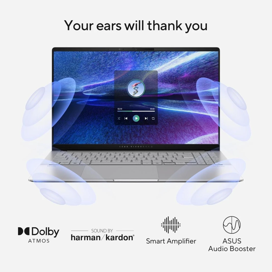New Laptop ASUS Vivobook S 15 OLED | Snapdragon® X Elite X1E 78 100 Processor, Qualcomm® AI Engine 32GB DDR5X , 15.6 inch 3K OLED 120Hz Very Long Rang Battery