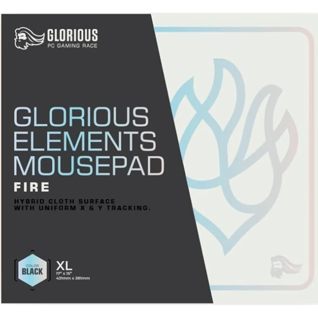 عناصر رائعة Mousepad - XL Mouse Pad -Foam Core Hybrid Comple Computer Desk Pad for Speed ​​Gaming 430x380x4mm (Fire)