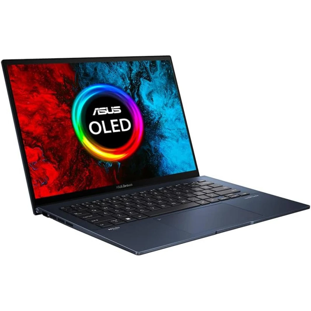 Laptop ASUS Zenbook 14 OLED, Intel® Core™ i5-1240P 12Gen, 8GB DDR4, 512GB SSD, Iris Xe, 14" OLED (WQXGA+), Windows 11 home, Ponder Blue