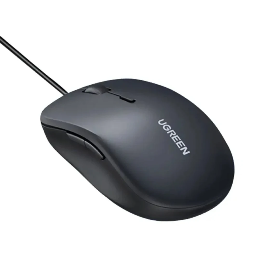 Ugreen MU002 صامت السلكية الماوس قابلة للتعديل DPI بيئة العمل السلكية الماوس USB - أسود