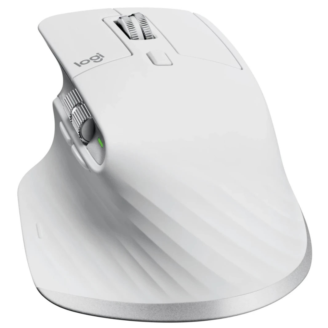 Logitech MX Master 3s لـ Mac Wireless Mouse ، 2.4 جيجا هرتز RF & BT LE ، 8000DPI المستشعر البصري Darkfield ، بوتون ، نقر هادئ ، التمرير الكهرومغناطيسي Magspeed ، ما يصل إلى 70 يومًا ، بطارية رمادية شاحبة