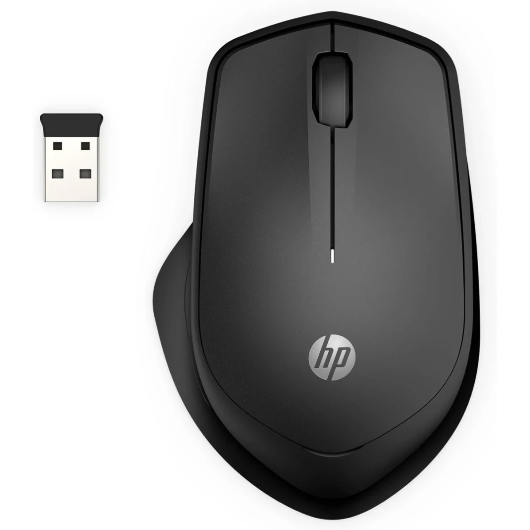 HP Wireless Silent 280M Mouse - Ergonomic Right-Handed Design, 18 Month Battery Life, and 2.4GHz Reliable Connection - Works for Computers and Laptops - Far Quieter Clicks than Most Mice,Black