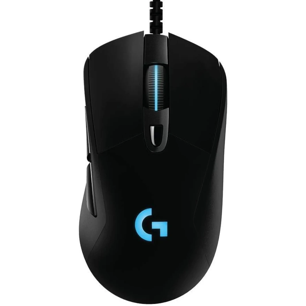 Logitech G403 Hero 25K Gaming Mouse ، Lightsync RGB ، خفيفة الوزن 87G+10G اختياري ، كابل مضفر ، 25 ، 600 نقطة في البوصة ، قبضة الجانب المطاطي ، الأسود