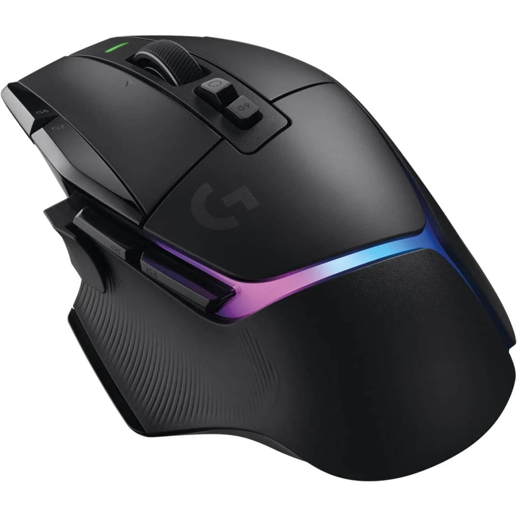 Logitech جديد G502 X Plus Hero 25K مستشعر Lightspeed اللاسلكي بصري W/ Lightforce Hybrid Switches Lightsync RGB للكمبيوتر الشخصي - MacOS و Windows ، الأسود