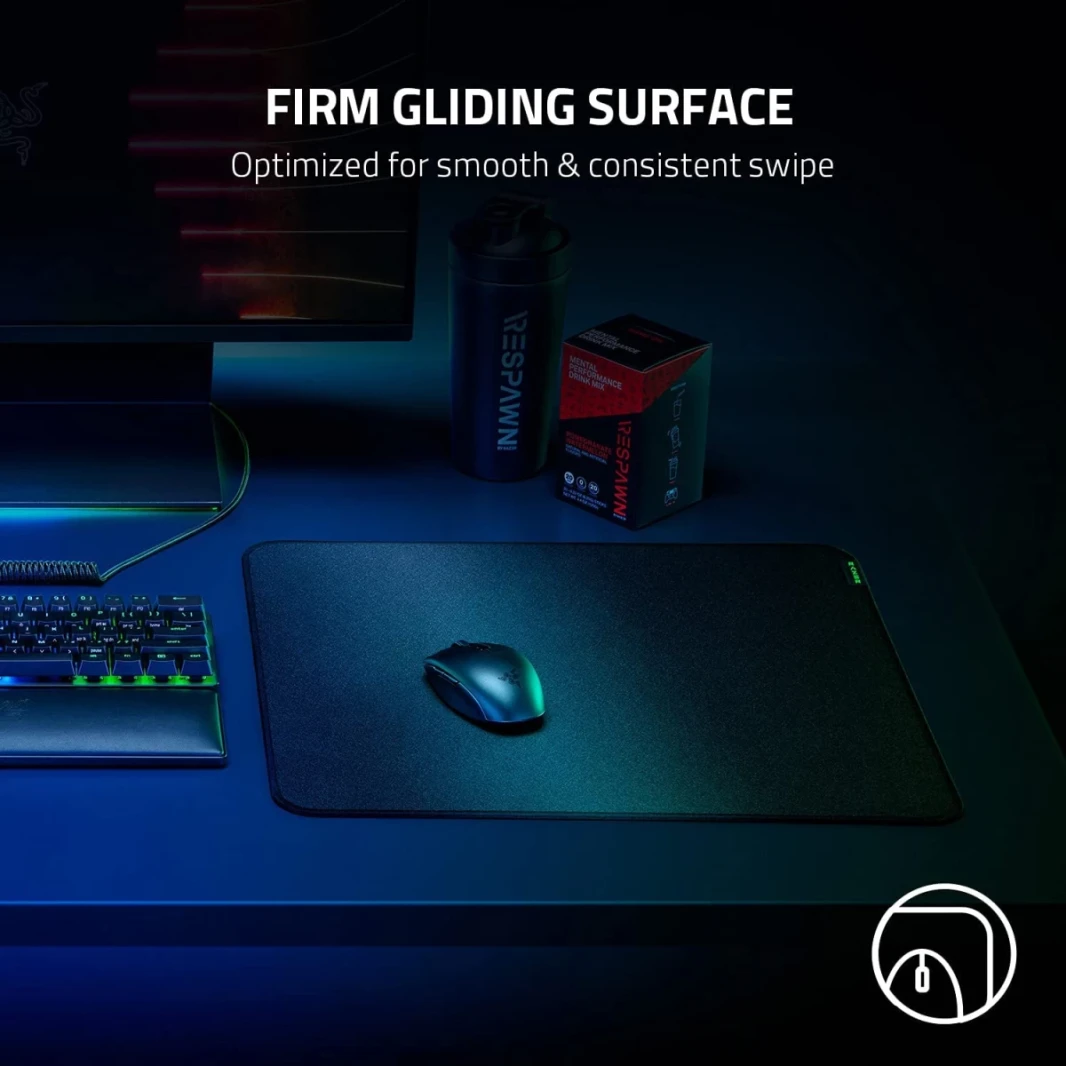 حصيرة Razer Strider Hybrid Mouse قاعدة ناعمة وسلسة انزلاق الحواف المخيط - كبيرة - كبيرة
