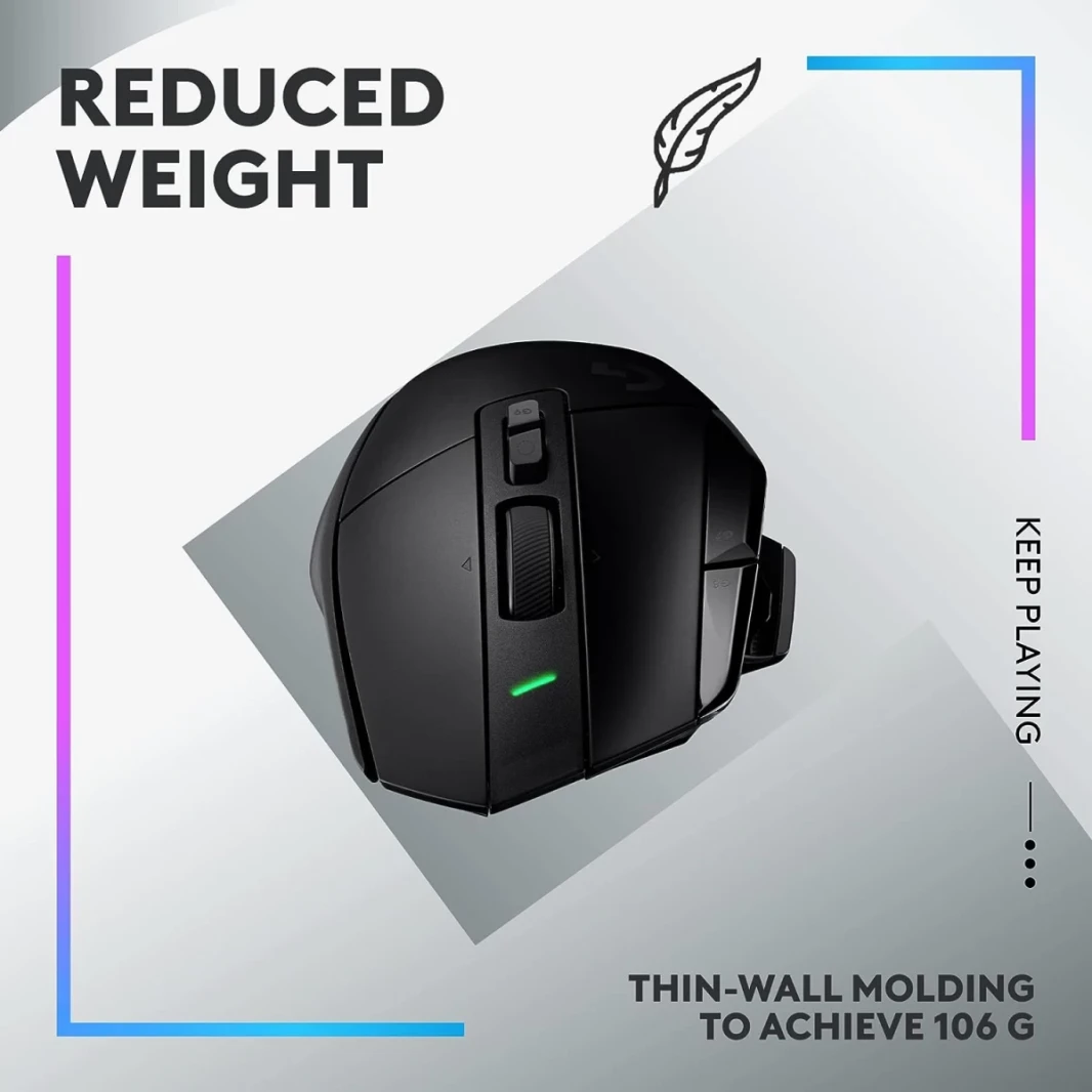Logitech جديد G502 X Plus Hero 25K مستشعر Lightspeed اللاسلكي بصري W/ Lightforce Hybrid Switches Lightsync RGB للكمبيوتر الشخصي - MacOS و Windows ، الأسود