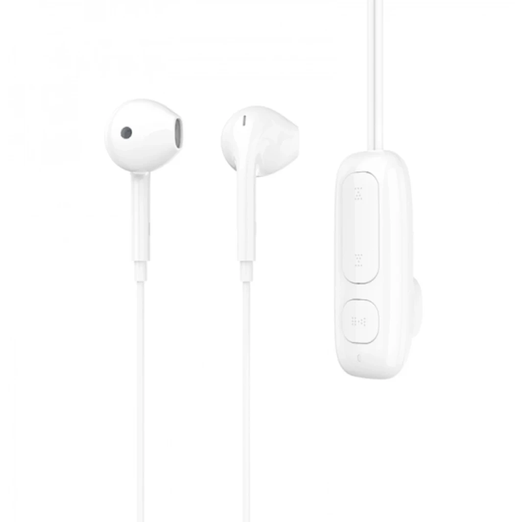Wiwu BE313 Pluetooth سلكية سلكية مع سماعات سماعات أذن رياضية مغناطيسية قوية مع ميكروفون تصل إلى 11 ساعة - أبيض