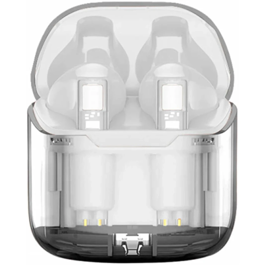 Wiwu TWS11 Ghost Shapeance TWS Airbuds ، استريو لاسلكي حقيقي ، مكالمات استريو خالية من اليدين ، نطاق 10 أمتار ، BT V5.3 ، عمر البطارية الكلي 22H ، مساعدين صوتيين الدعم ، تصميم الكابلات الصفرية - أبيض