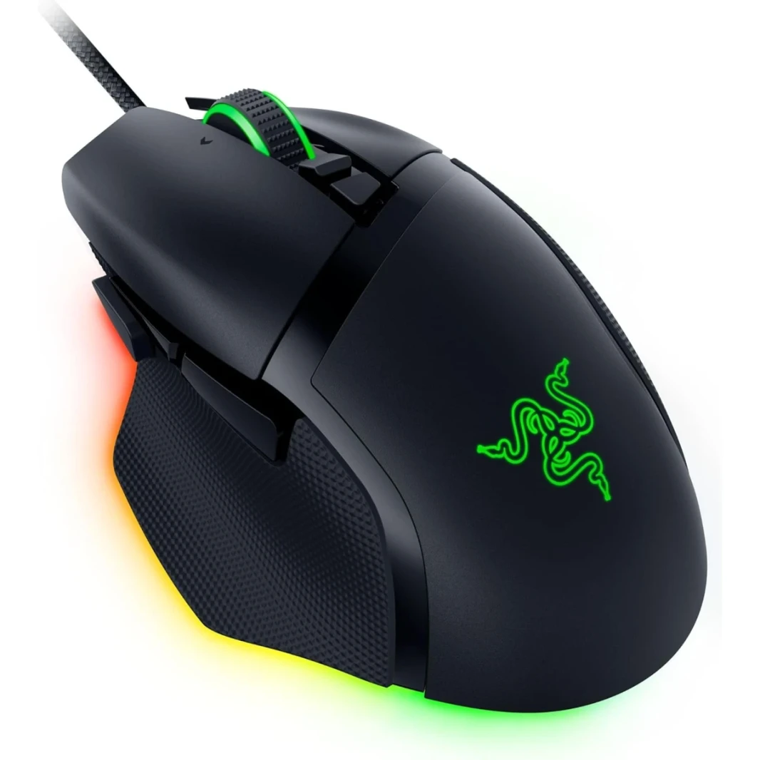 Razer Basilisk V3 35k الماوس السلكي ، اليد اليمنى ، Focus Pro 35k المستشعر الضوئي Gen-2 ، 35000 كحد أقصى DPI ، مفاتيح الماوس البصري Gen-3 ، و 4 اتجاهات Razer Hyperscroll Wheel ، Black