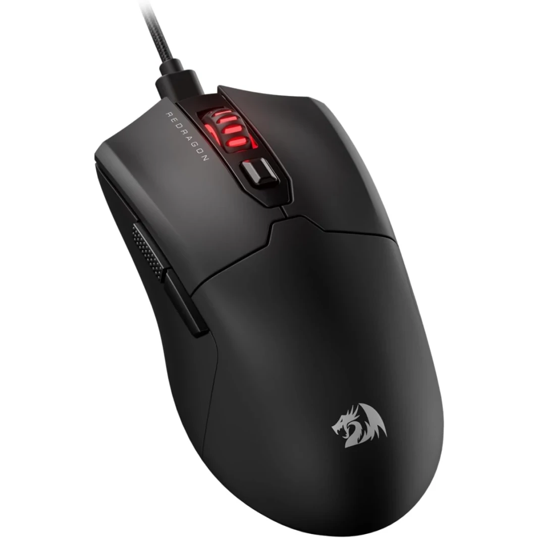 Redragon M995 فايزي سلكي ألعاب الماوس ، 26000 نقطة في البوصة ماوس بصري مع 6 أزرار قابلة للبرمجة و 5 أوضاع خلفية ، 51G خفيفة الوزن فائقة ، تدعم البرمجيات مفاتيح DIY - أسود