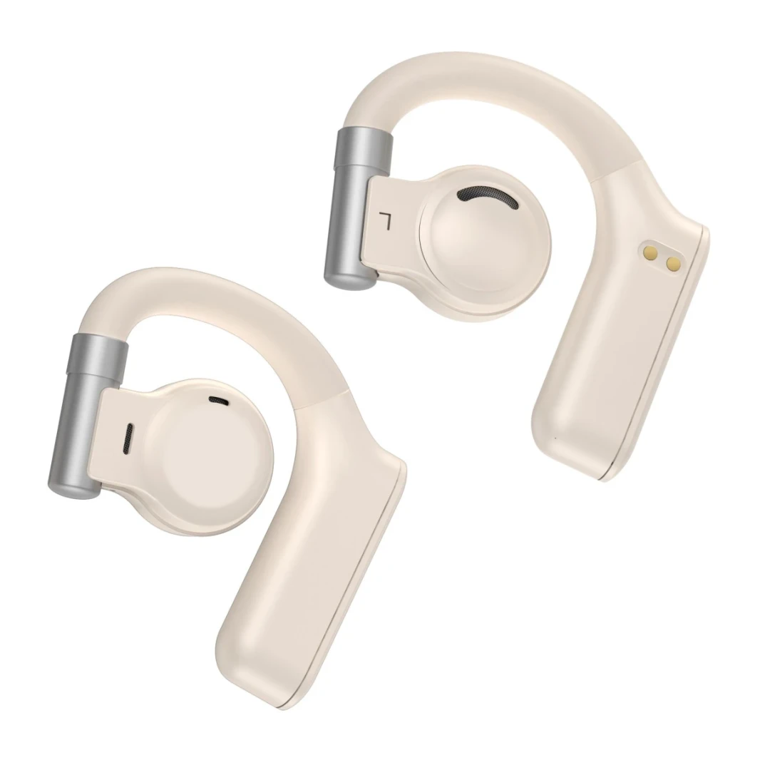 Wiwu Arc T18 Clear Sound Open Wireless Bluetooth Headphone حتى 10 ساعات ، نطاق Bluetooth 10m - أبيض