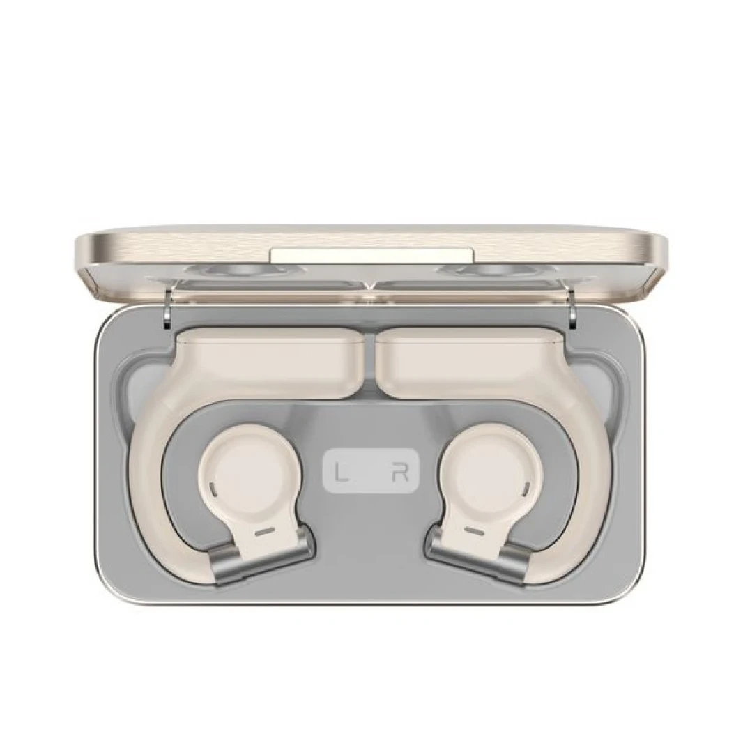 Wiwu Arc T18 Clear Sound Open Wireless Bluetooth Headphone حتى 10 ساعات ، نطاق Bluetooth 10m - أبيض