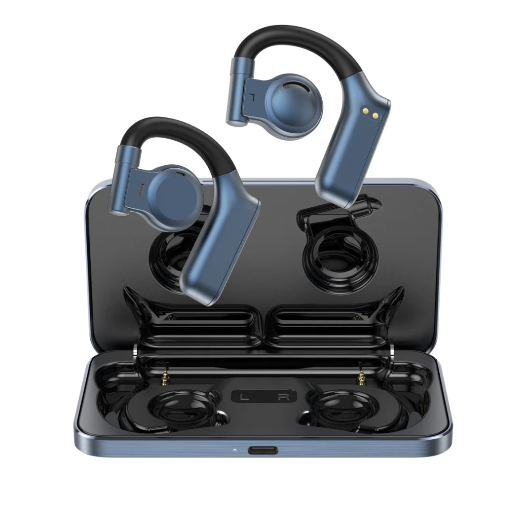 Wiwu Arc T18 Clear Sound Open Wireless Bluetooth Headphone حتى 10 ساعات ، نطاق Bluetooth 10 أمتار - أزرق