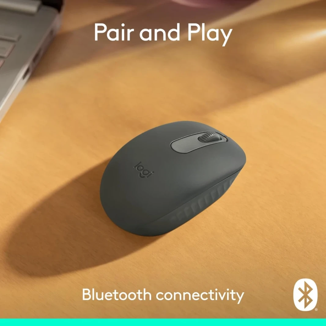 Logitech M196 Bluetooth اللاسلكي المضغوطة والبطارية المحمولة لمدة 12 شهرًا متماسكة مع تتبع سلس مع الكمبيوتر الشخصي و Mac و Windows و MacOS - الجرافيت
