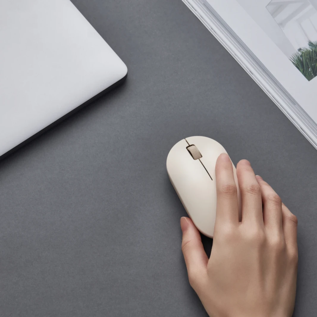 Xiaomi Lite 2 Mouse اللاسلكي 2.4 جيجا هرتز 1000DPI الماوس المحمول البصري البصري - أبيض