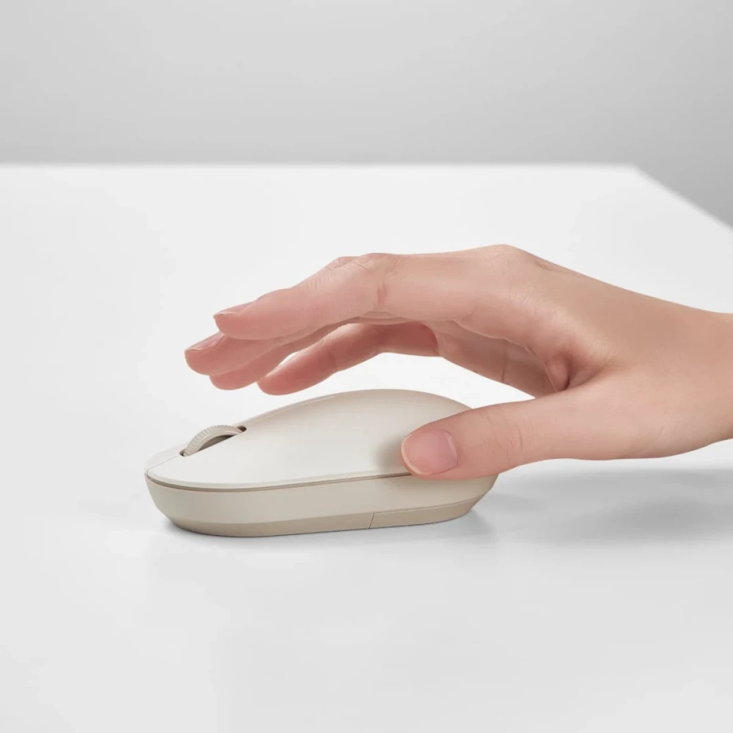 Xiaomi Lite 2 Mouse اللاسلكي 2.4 جيجا هرتز 1000DPI الماوس المحمول البصري البصري - أبيض