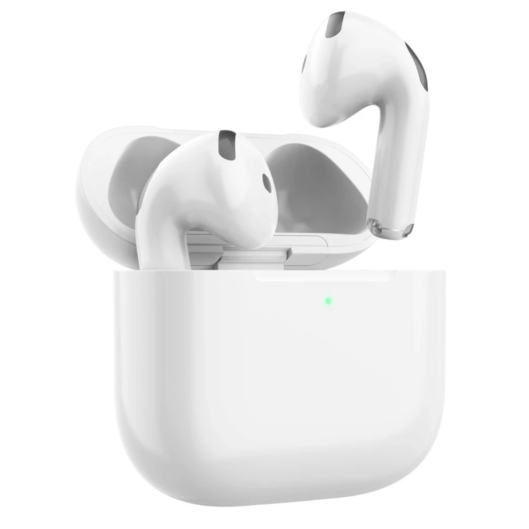Wiwu Airbuds 4 حقيقية لاسلكية لاسلكية ستيريو إلخان أذن بلوتوث من النوع الذي تصل إلى 50 ساعة من قوة الاستعداد-أبيض