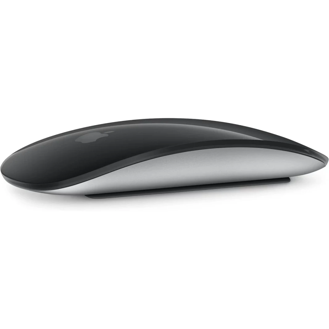 Apple Magic Mouse 2024 (لاسلكي ، قابل لإعادة الشحن) سطح متعدد اللمس - طبعة أسود