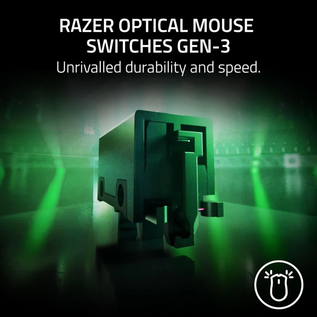 Razer Viper V3 Pro Wireless & Wired 54g تصميم خفيفة الوزن 35K Gen 2 DPI مستشعر بصري يصل إلى 95 ساعة عمر البطارية المفاتيح البصرية Gen 3 - White