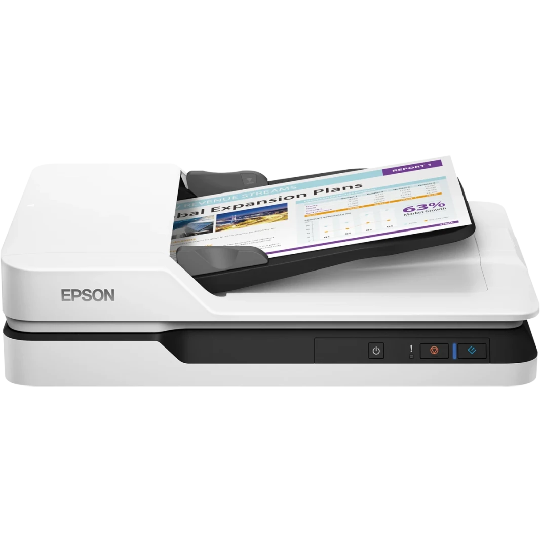 القوى العاملة Epson DS-1630 Duplex USB Color Scanner مسطح مسطح يصل إلى 25 جزء في المليون