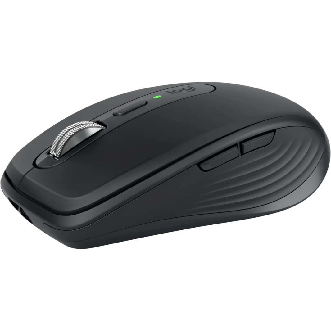 Logitech MX في أي مكان 3s Fast Scrolling 8K DPI أي سطح تتبع الأزرار الهادئة النقرات القابلة للبرمجة ، USB C ، Bluetooth ، Windows PC ، Linux ، Chrome ، Mac - Graphite