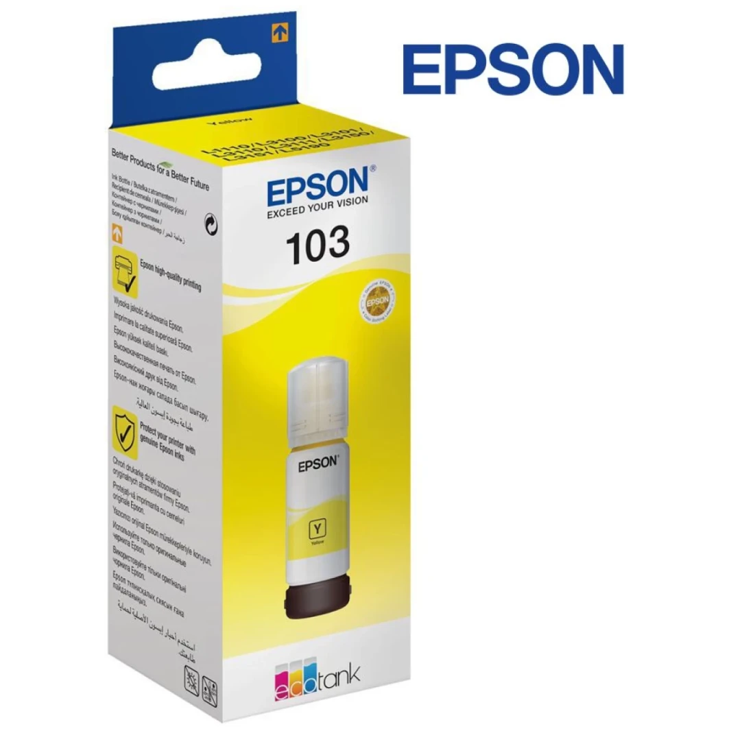 حقيقية Epson 103 Ecotank Ink Bottle 65 مل - أصفر