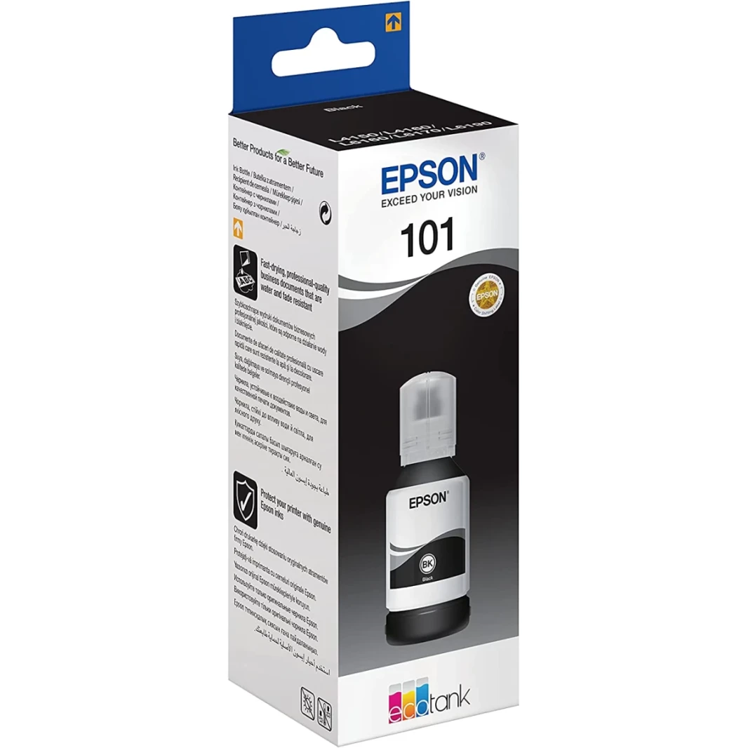 حقيقية Epson 101 Ecotank Ink Bottle 70 مل - أسود