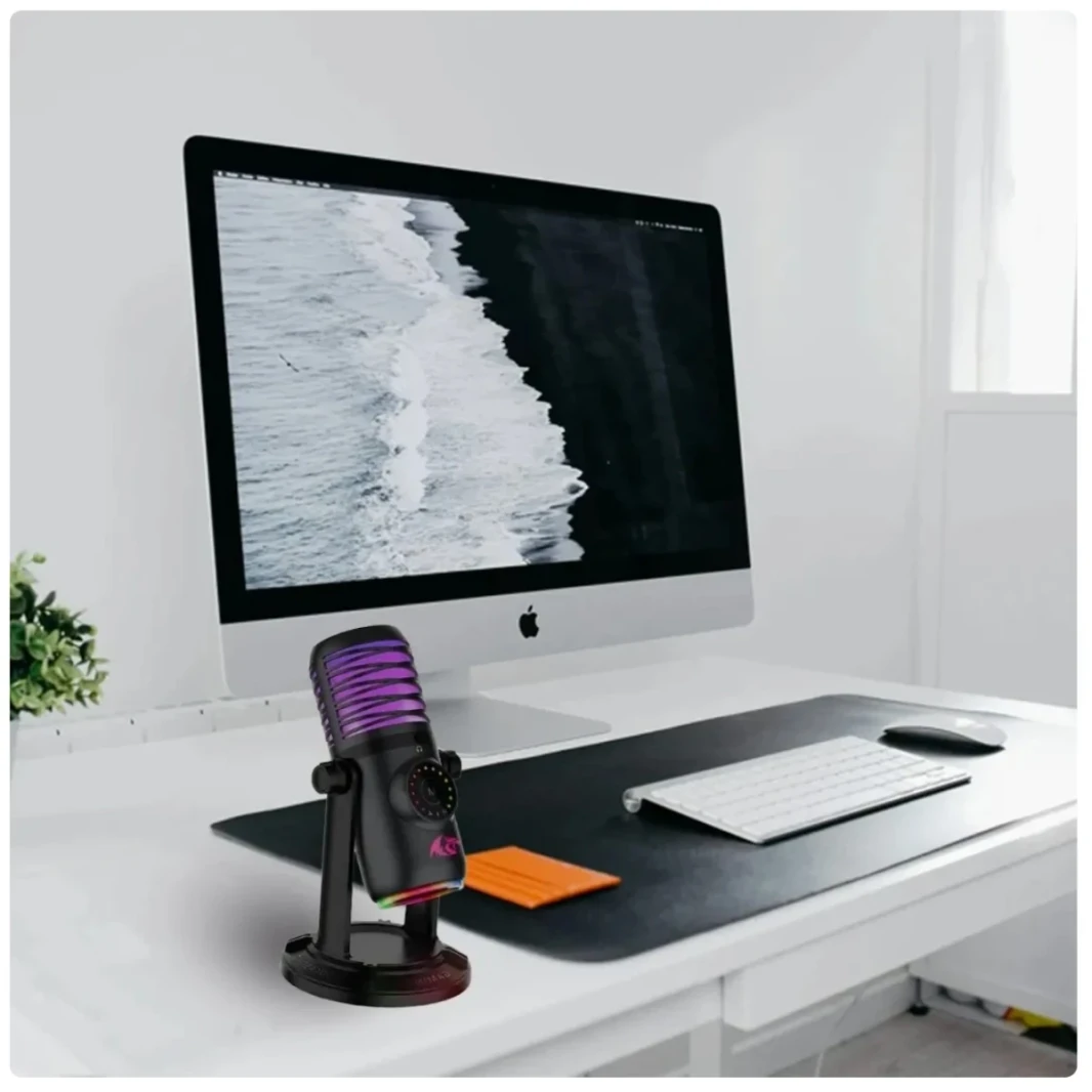 Redragon Stellaris GM306 RGB Microphone Gaming ، البث المباشر ، البودكاست ، وتسجيل الصوت عالي الجودة