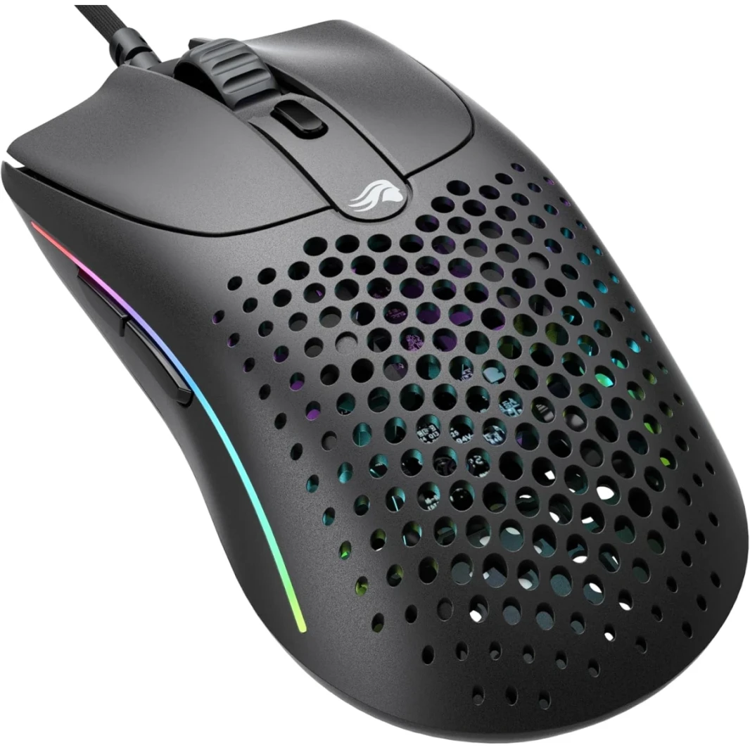 طراز رائع O 2 Wired 59G FPS FPS 26،000 DPI MOTION SYNC 80M انقر فوق المفاتيح المقدرة 6 أزرار قابلة للبرمجة RGB - أسود غير لامع