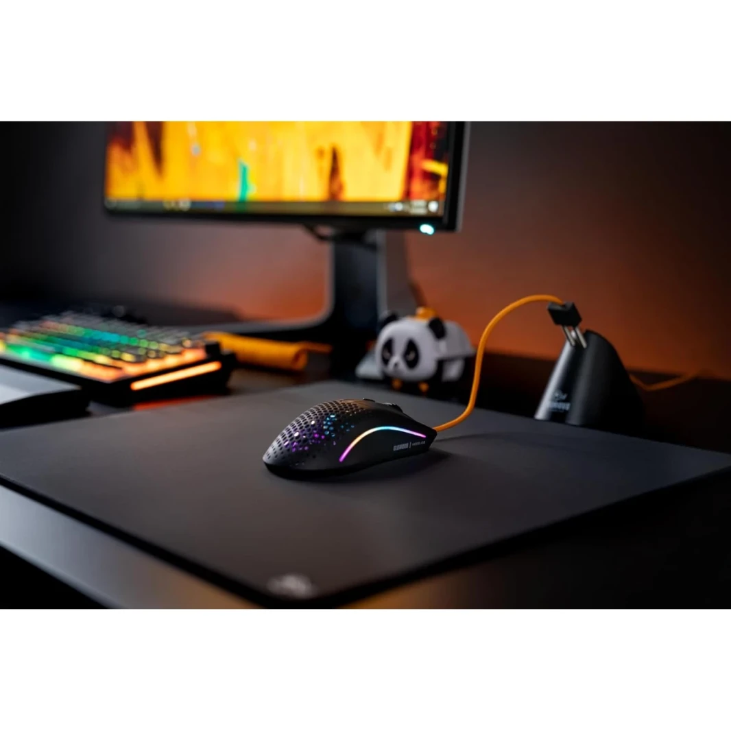 طراز رائع O 2 Wired 59G FPS FPS 26،000 DPI MOTION SYNC 80M انقر فوق المفاتيح المقدرة 6 أزرار قابلة للبرمجة RGB - أسود غير لامع