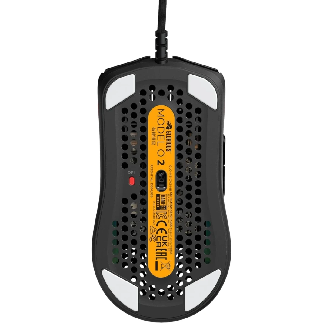 طراز رائع O 2 Wired 59G FPS FPS 26،000 DPI MOTION SYNC 80M انقر فوق المفاتيح المقدرة 6 أزرار قابلة للبرمجة RGB - أسود غير لامع