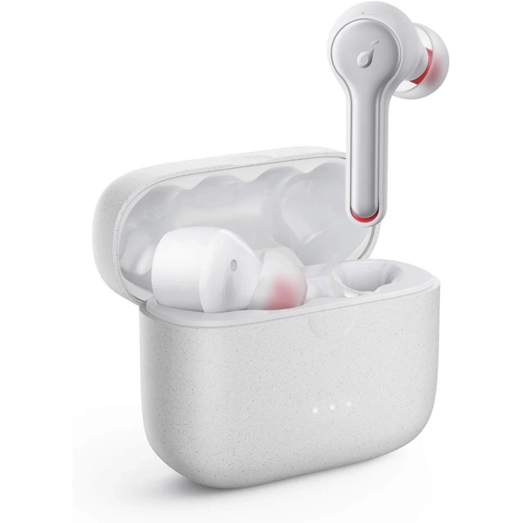 Anker Soundcore Liberty Air 2 سماعات أذن لاسلكية حقيقية مع سائق مغلف بالماس ، 28 ساعة وقت ، 4 ميكروفونات ، بلوتوث 5.0 - أبيض