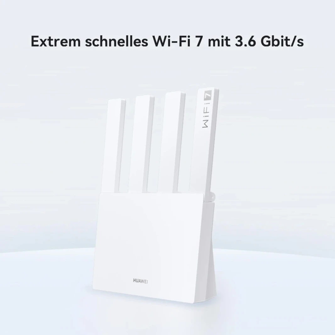 Huawei wifi BE3 Wi-Fi 7 BE3600 Dual-Band Router WAN/LAN Auto Adaptation (1x2.5GE ، 3XGE) ، EasySting ، تشخيصات WLAN المصورة ، لا وظيفة DSL ، حماية الشباب ، Homesec