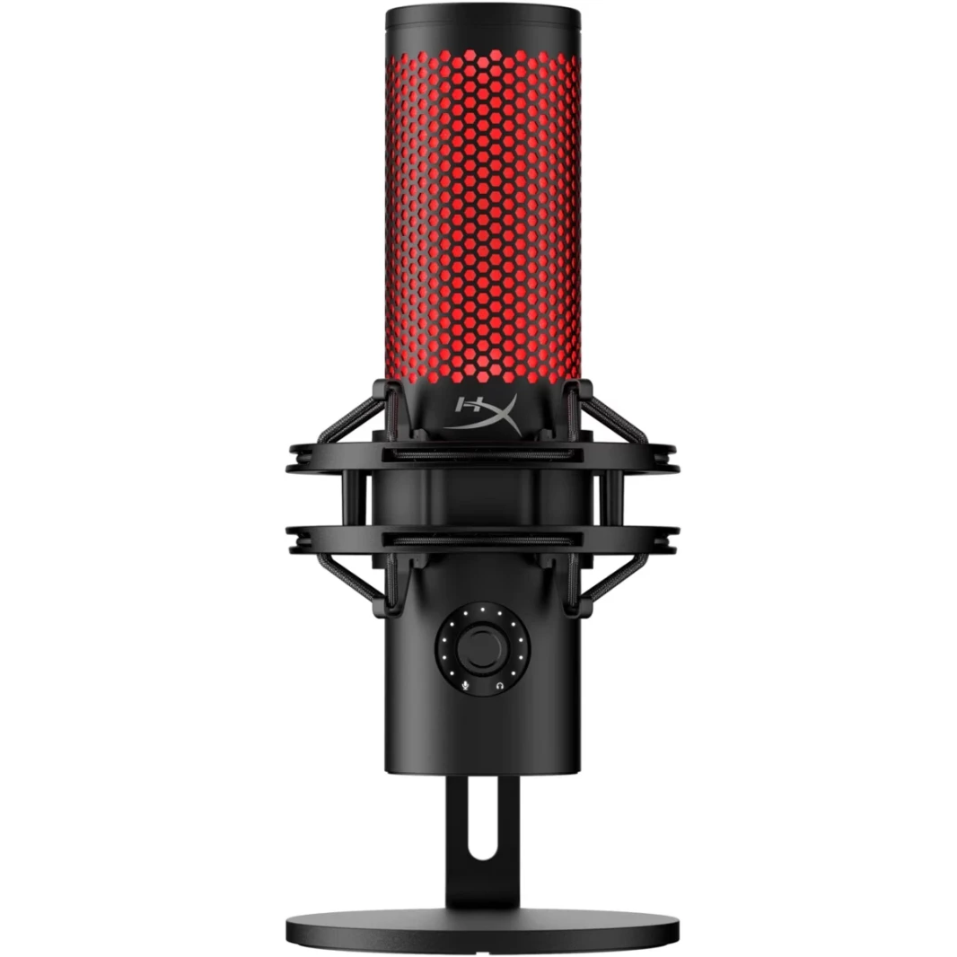 HP Hyperx Quadcast 2 (2024) USB HI-RES الاستوديو-تسجيل الجودة MIC على متن الطائرة LED-الأسود
