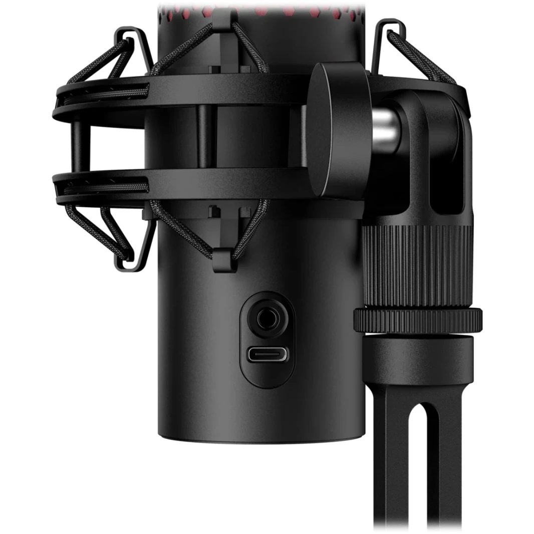 HP Hyperx Quadcast 2 (2024) USB HI-RES الاستوديو-تسجيل الجودة MIC على متن الطائرة LED-الأسود
