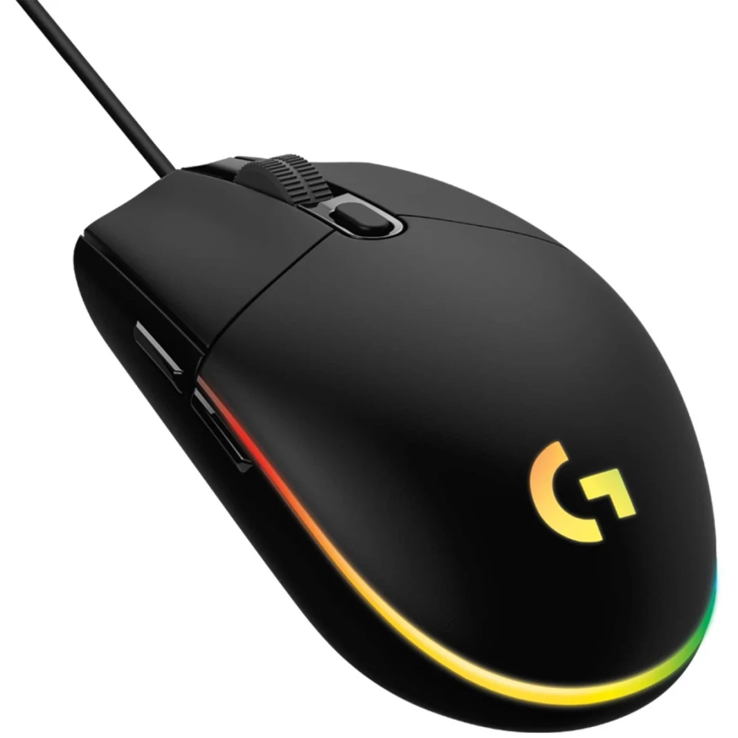 Logitech G102 Light Sync Gaming Aguctionizable RGB Lighting 6 أزرار قابلة للبرمجة أجهزة ألعاب درجة 8000 دبوة دبانية تتبع خفيفة الوزن - أسود