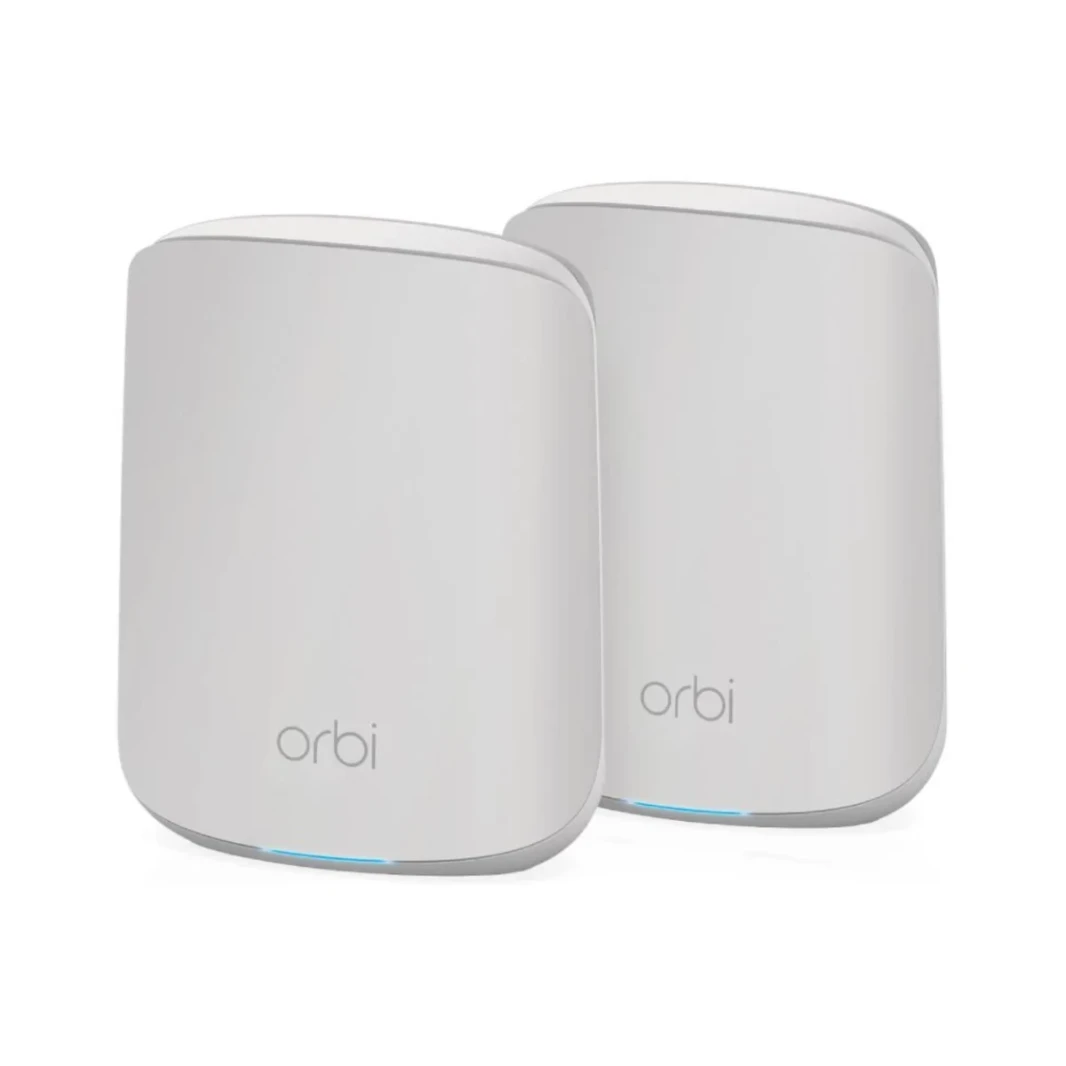 NETGEAR (RBK352) Orbi Mesh AX1800 (Up to 1.8 Gbps) Wi-Fi 6 Dual Band Router with 1 Satellite Extender Whole Home Coverage up to 2,500 sq. ft. and 30 Devices (2-Pack)