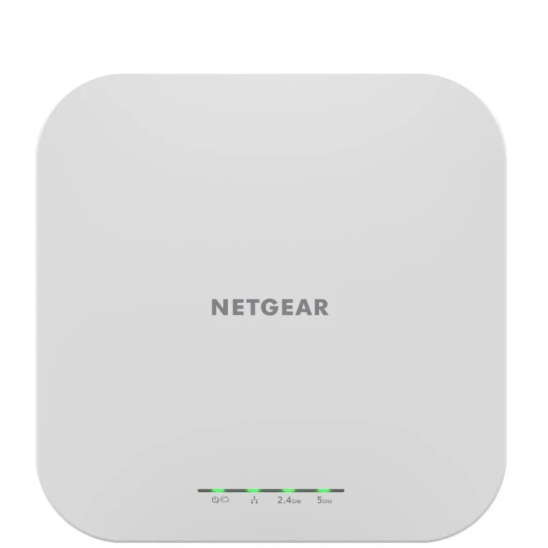 NetGear (Wax610) Cloud Managed Access Point Wi-Fi 6 AX1800 Dual Band Poe مع 2.5GBE Port Multi Gig Insight Security Level Level