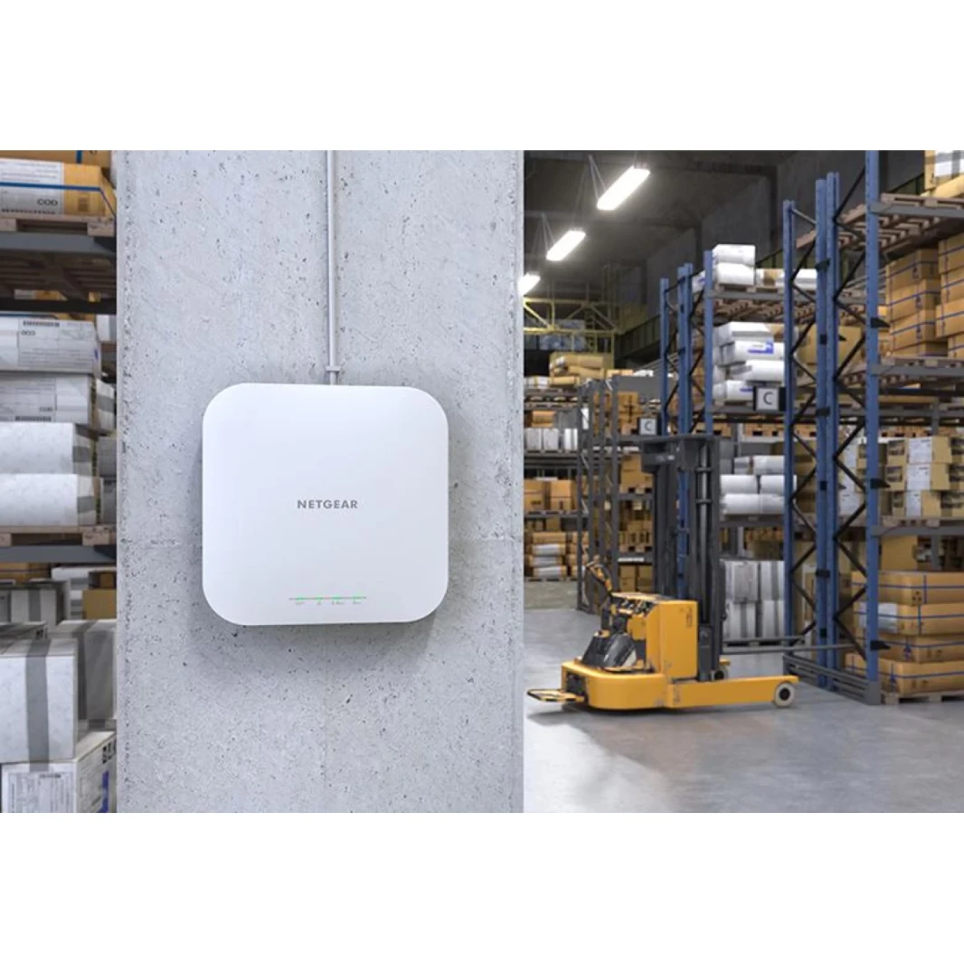 NetGear (Wax610) Cloud Managed Access Point Wi-Fi 6 AX1800 Dual Band Poe مع 2.5GBE Port Multi Gig Insight Security Level Level