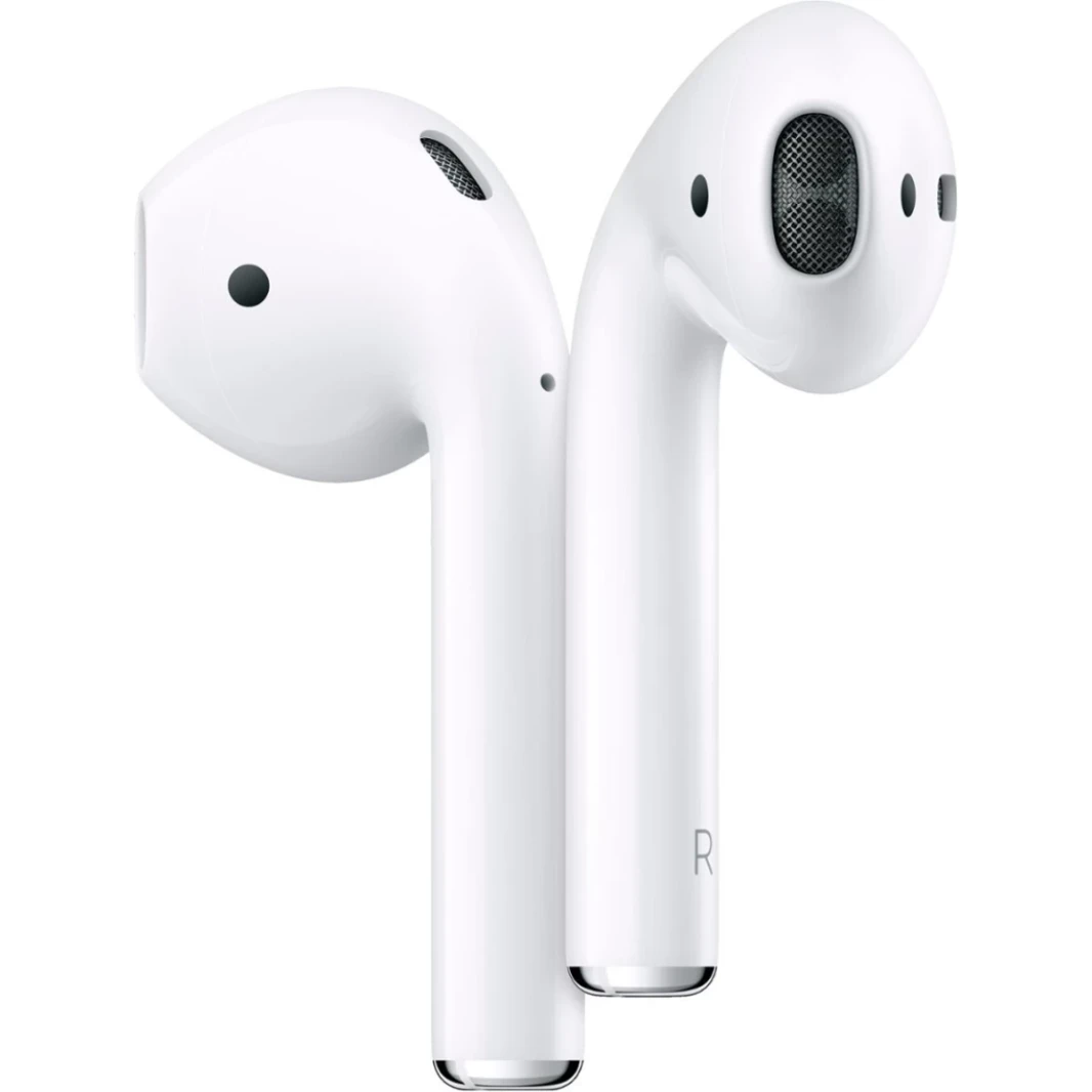 شملت Apple Airpods (الجيل الثاني) حالة شحن البرق الأذن اللاسلكية على مدار 24 ساعة من الإعداد بدون جهد لـ iPhone