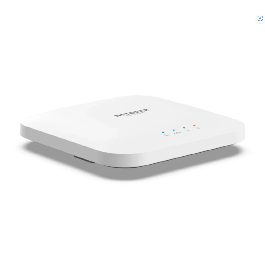 NetGear (Wax214) Wi-Fi 6 Access Point-Dual-Band Poe Point Point AX1800 Wireless Speed ​​| 1 × 1G Ethernet Poe Port | ما يصل إلى 128 جهاز | WPA3 الأمن | مو ميمو | محول الطاقة غير مدرج